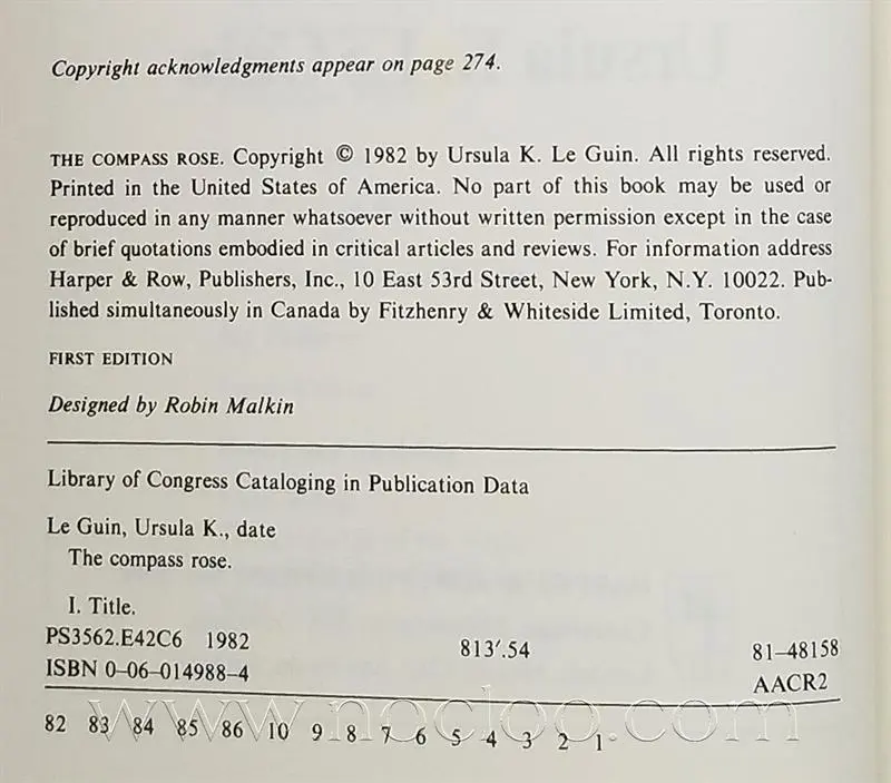 The Compass Rose - Ursula K. Le Guin 1982 | 1st Edition - Image 4