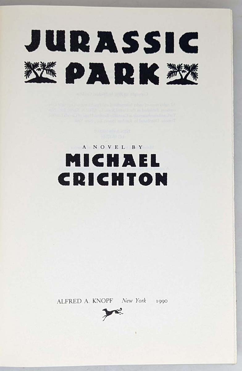 Jurassic Park - Michael Crichton 1990 | 1st Edition