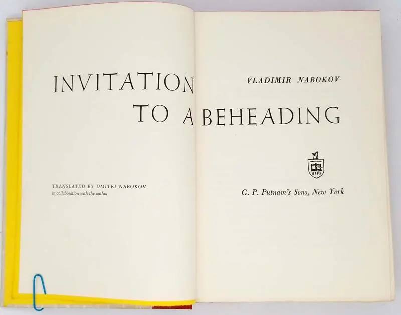 Invitation to a Beheading - Vladimir Nabokov 1959