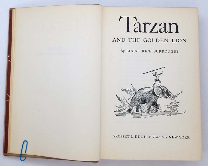 Tarzan and the Golden Lion – Edgar Rice Burroughs 1923