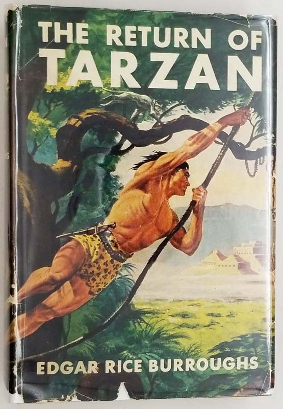 The Return of Tarzan – Edgar Rice Burroughs 1915 | Rare First Edition Books  - Golden Age Children's Book Illustrations