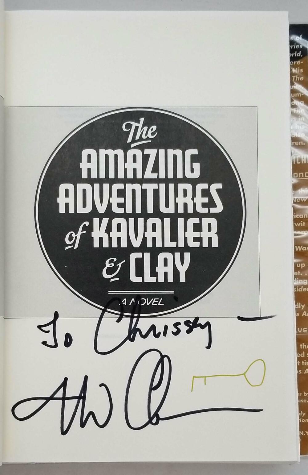 The Amazing Adventures of Kavalier & Clay - Michael Chabon 2000 SIGNED