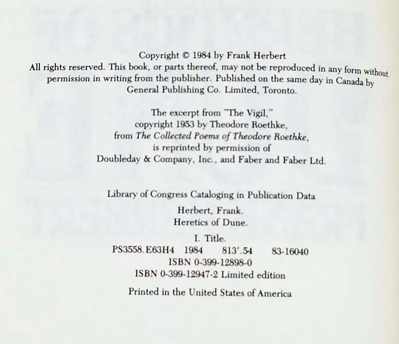 Heretics of Dune - Frank Herbert 1984 | 1st Edition - Image 6