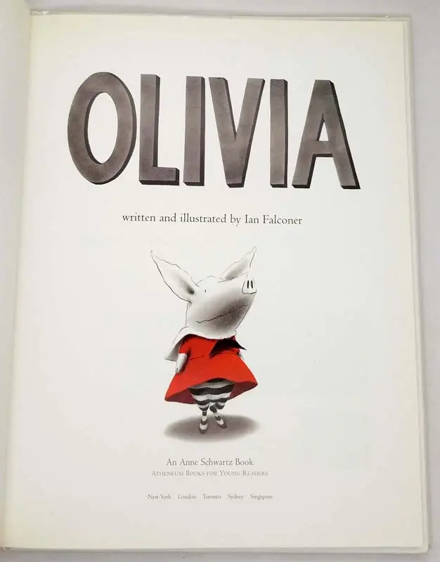 Olivia - Ian Falconer 2000 | 1st Edition Olivia - Ian Falconer 2000