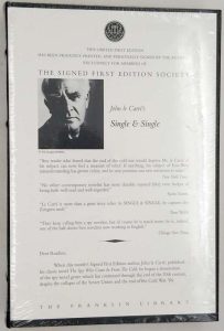 Single and Single - John Le Carré 1999 SIGNED