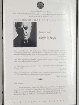 Single and Single - John Le Carré 1999 SIGNED