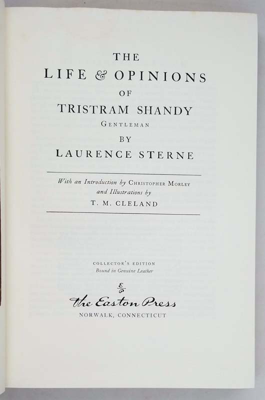 The Life and Opinions of Tristram Shandy, Gentleman - Laurence Sterne 1980