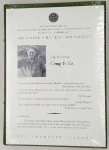 Gump & Co. - Winston Groom Ltd. Ed. 1995 SIGNED