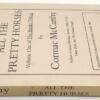 All the Pretty Horses - Cormac McCarthy ARC Uncorected Proof 1992
