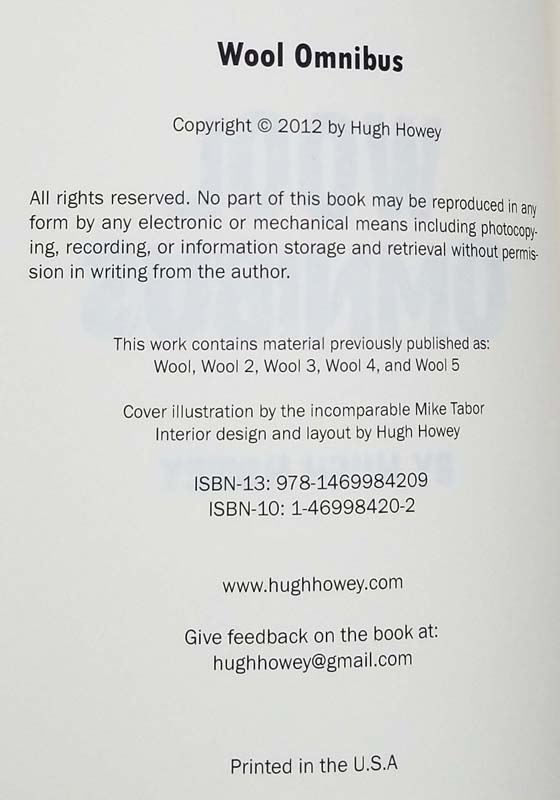 Wool Omnibus - Hugh Howey 2012