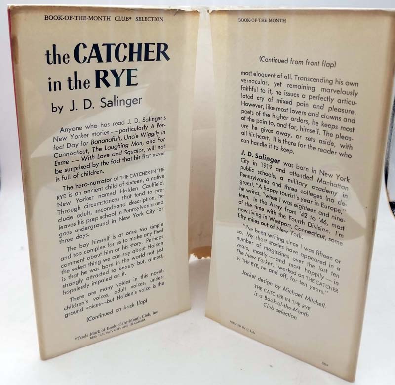The Catcher in the Rye - J. D. Salinger 1951 BOMC