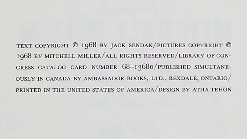 Martze - Jack Sendak 1968 | 1st Edition