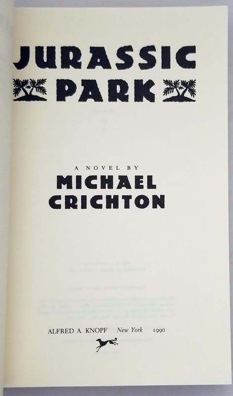 Jurassic Park - Michael Crichton ARC Uncorrected Proof 1990