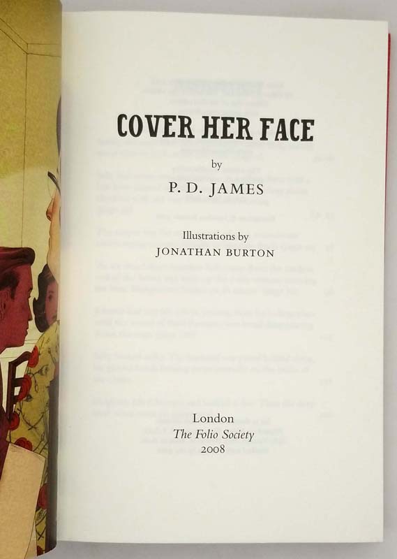Cover Her Face - P.D. James 2009 | Folio Society