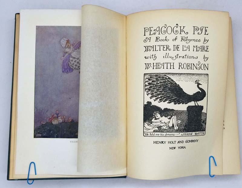 Peacock Pie - Walter de la Mare 1923 (Illus. W. Heath Robinson)