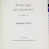 All the Light We Cannot See - Anthony Doerr 2014 | 1st Edition