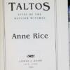 Taltos - Anne Rice 1994 SIGNED