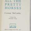 All The Pretty Horses - Cormac McCarthy 1992 | 1st Edition