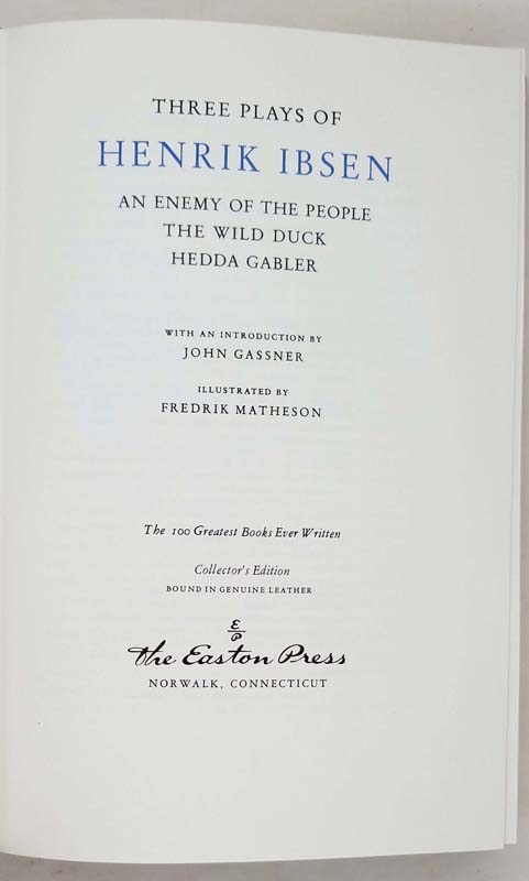 Three Plays - Henrik Ibsen 1979 | Easton Press