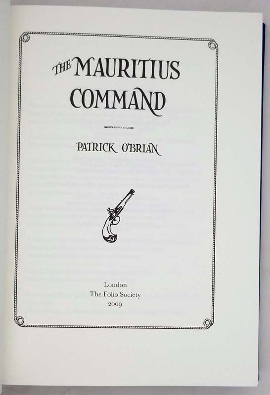 The Mauritius Command - Patrick O'Brian 2009 | Folio Society