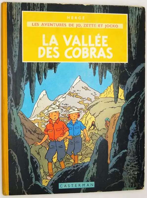 Jo, Zette et Jocko | La Vallée des Cobras - Hergé | 1st edition Jo, Zette et Jocko | La Vallée des Cobras - Hergé | 1st edition