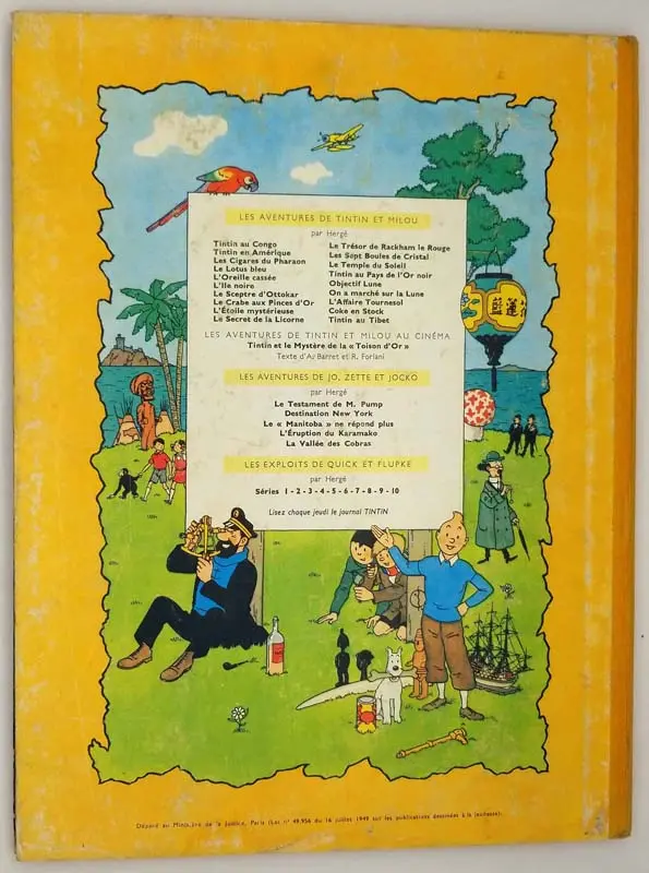 Jo, Zette et Jocko | La Vallée des Cobras - Hergé | 1st edition Jo, Zette et Jocko | La Vallée des Cobras - Hergé | 1st edition