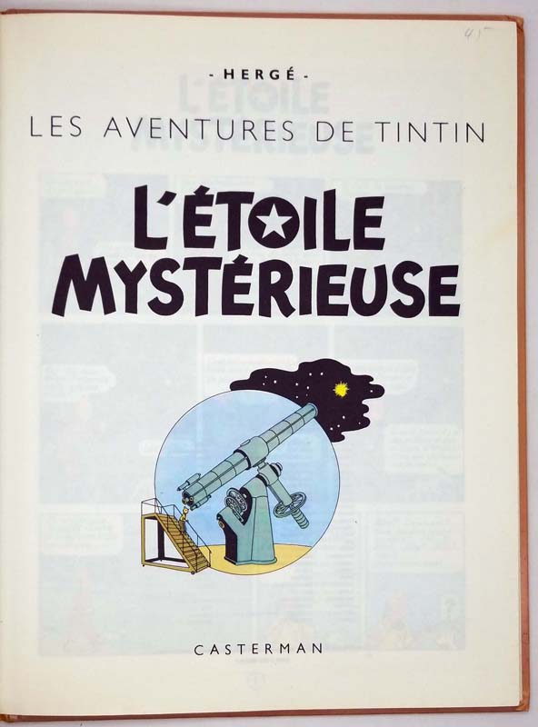 Tintin L'Etoile Mystérieuse - Hergé 1966