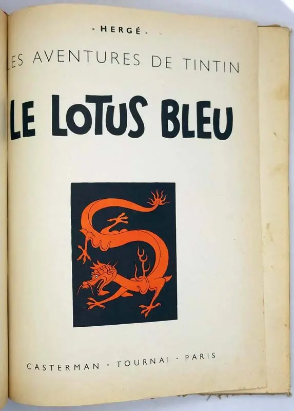 Tintin - Le Lotus Bleu - Hergé 1956 Tintin - Le Lotus Bleu - Hergé 1956