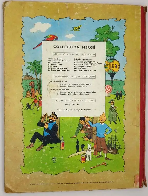 Tintin Objectif Lune - Hergé 1953 Tintin Objectif Lune - Hergé 1953