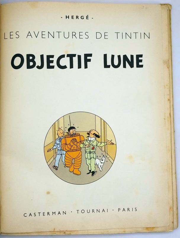 Hergé, Studios Belvision, Tintin Objectif Lune - Planche originale