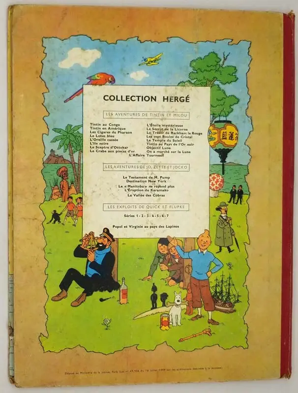 Tintin L'Île Noir - Hergé 1958