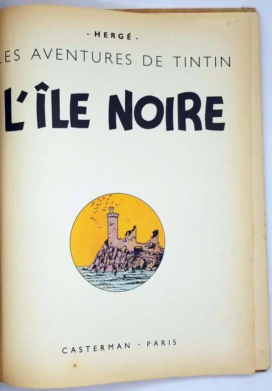 Tintin L'Île Noir - Hergé 1958