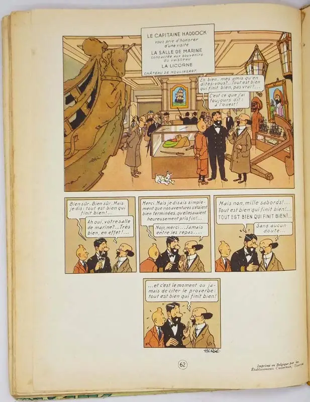 Tintin Le Tresor de Rackham le Rouge - Hergé 1947 Tintin Le Tresor de Rackham le Rouge - Hergé 1947