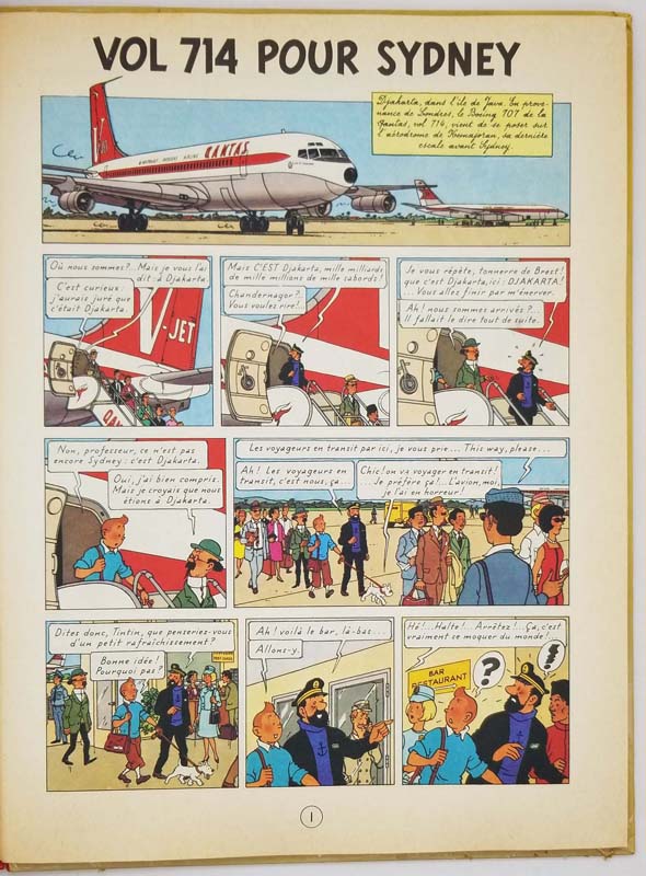 Tintin Vol 714 Pour Sydney - Hergé 1968