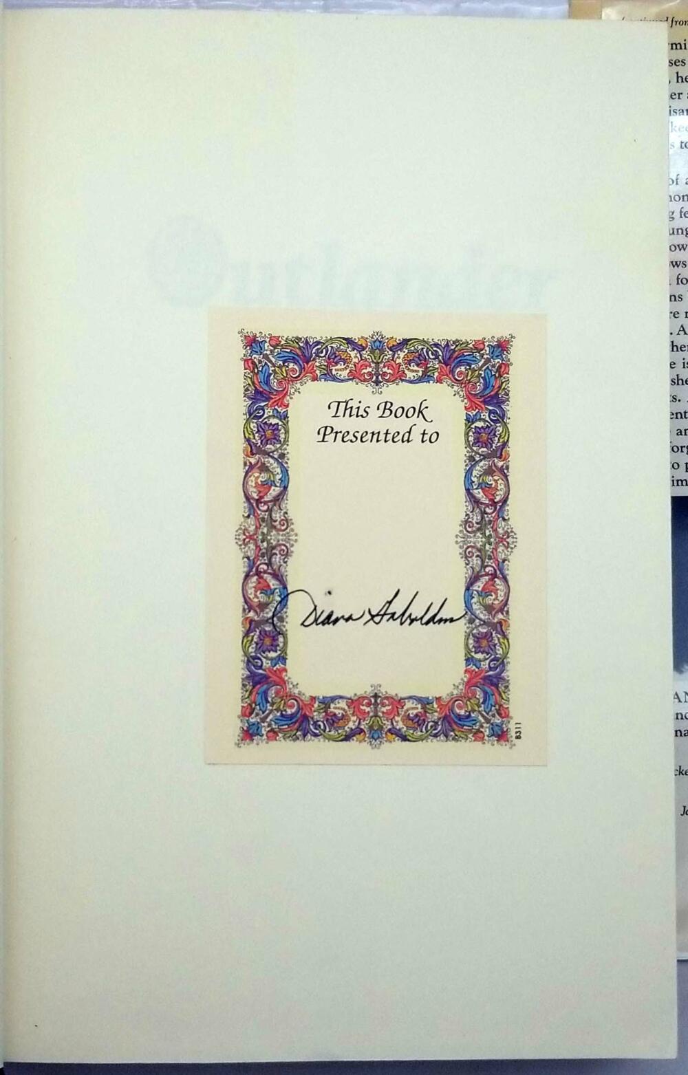 Outlander - Diana Gabaldon 1991 | 1st Edition SIGNED