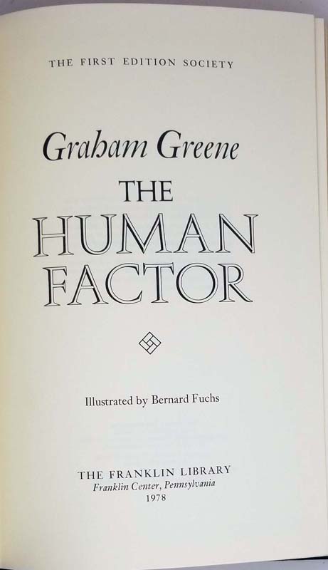 The Human Factor - Graham Greene 1978 | 1st Edition