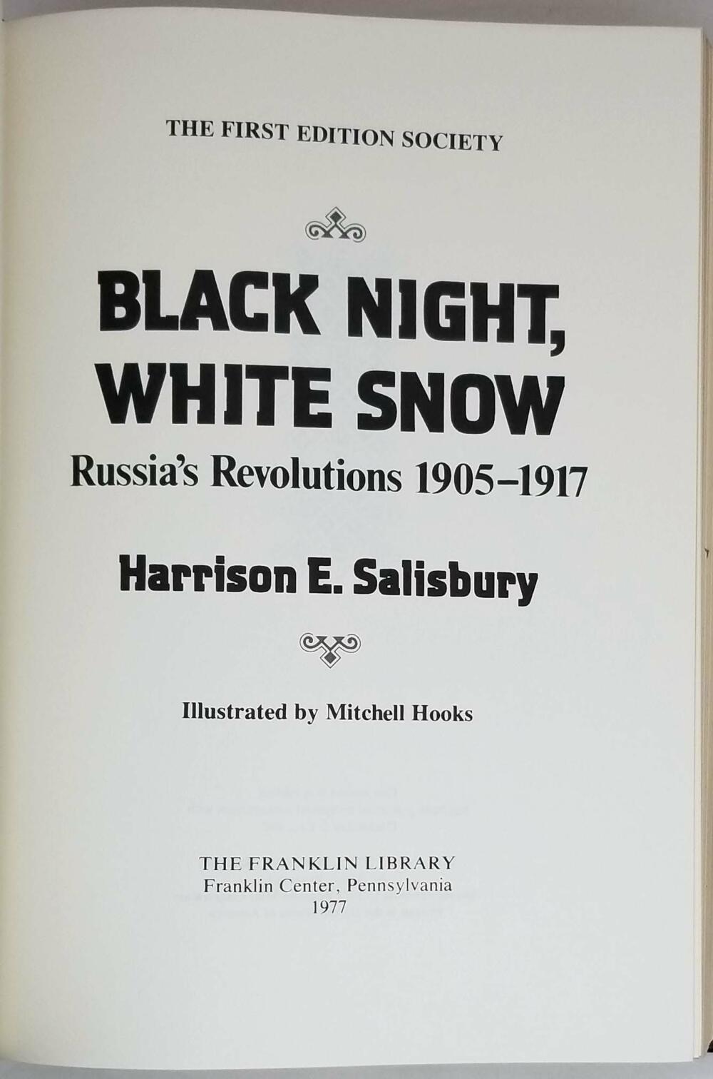 Black Night, White Snow - Harrison Evans Salisbury 1977 | 1st Edition