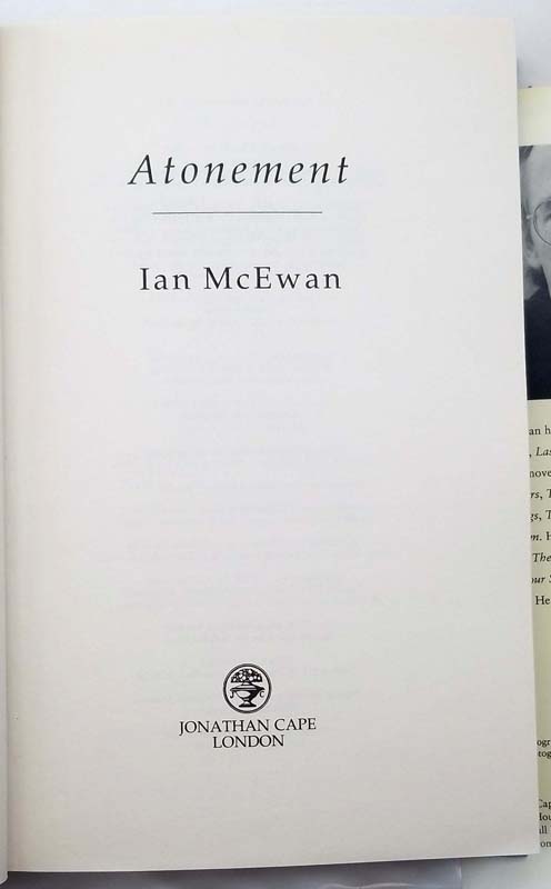 Atonement - Ian McEwan 2001 | 1st Edition