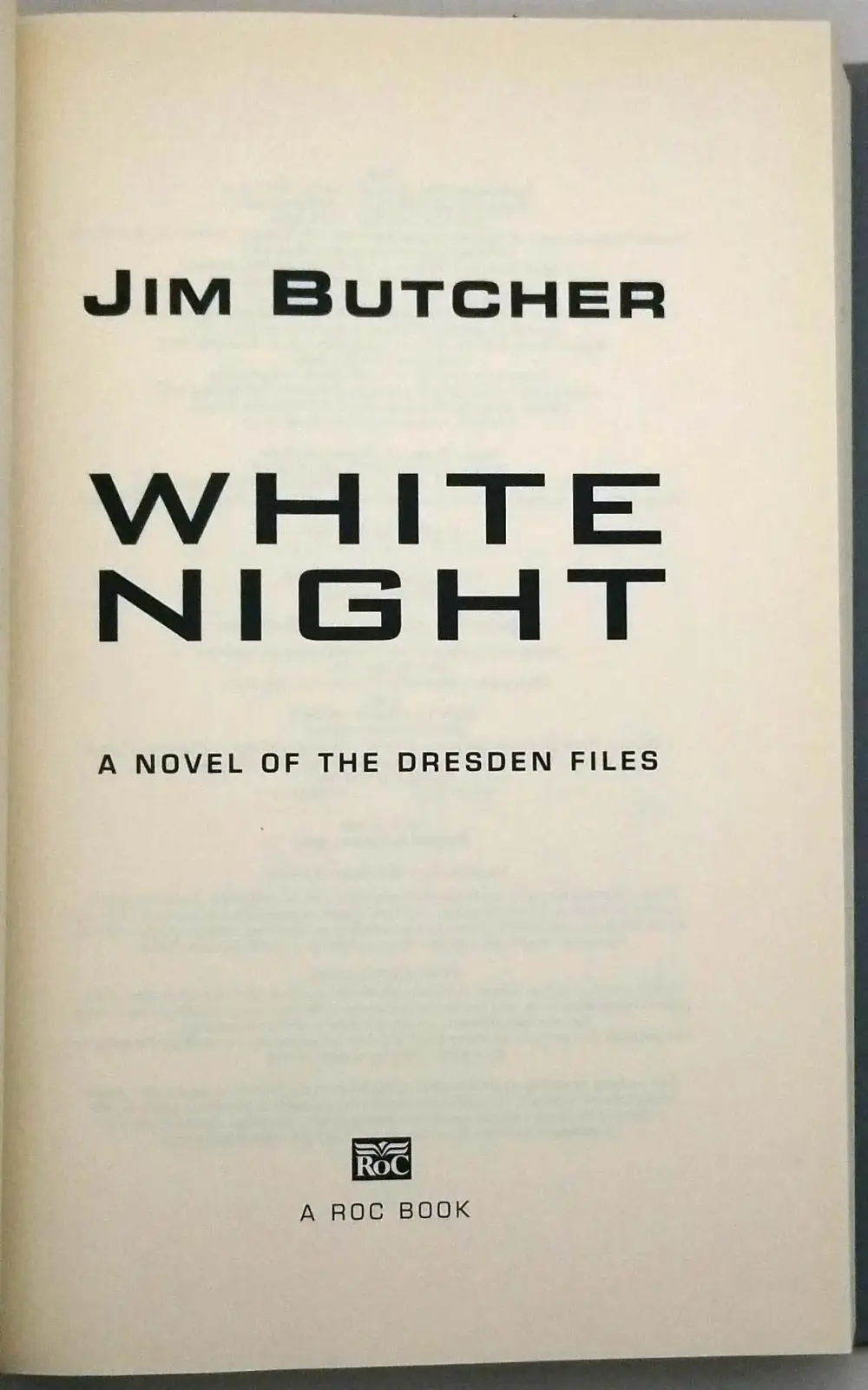 White Night (The Dresden Files #9) - Jim Butcher | 1st Edition