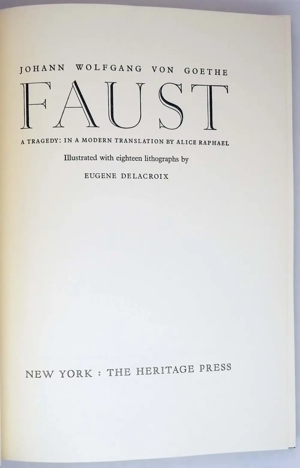 Faust - Johann Goethe 1958 (Illus. Eugene Delacroix) | Heritage Press