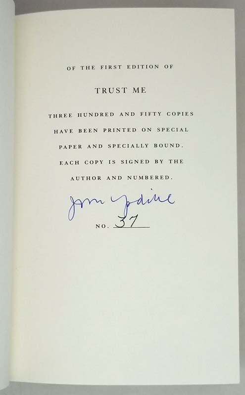 Trust Me - John Updike 1987 | Limited Edition SIGNED