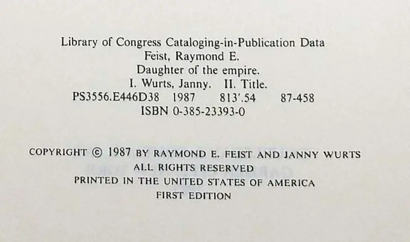 Daughters of the Empire - Raymond E. Feist & Janny Wurts 1987 | 1st Edition - Image 5