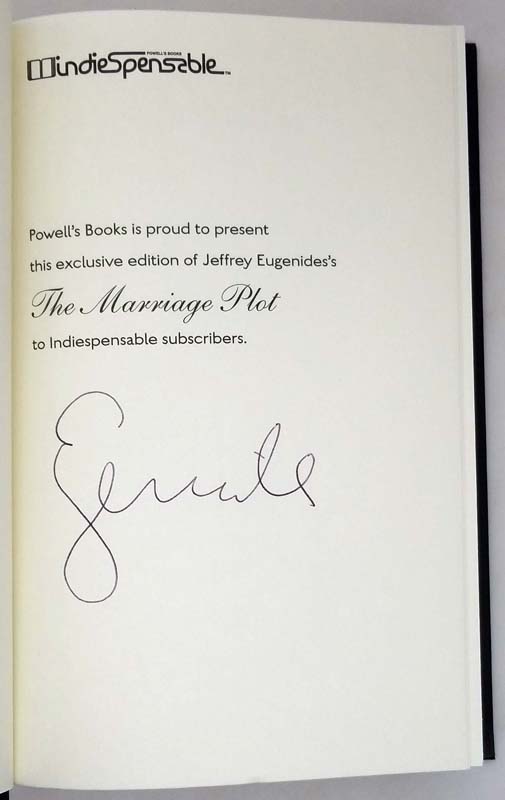 The Marriage Plot - Jeffrey Eugenides 2011 | 1st Limited Edition SIGNED