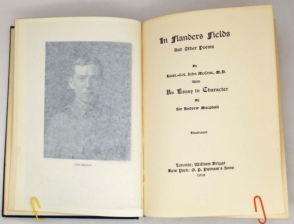 In Flanders Fields - John McCrae 1919 | 1st Edition