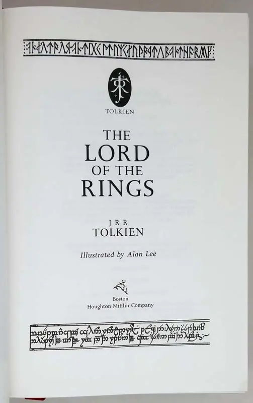 Lord of the Rings Trilogy - Illus. Alan Lee 1991 Lord of the Rings Trilogy - Illus Alan Lee 1991
