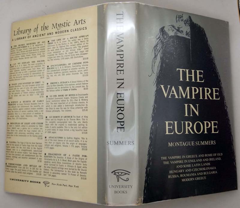 The Vampire in Europe - Montague Summers 1968 | 1st Edition