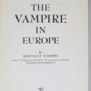 The Vampire in Europe - Montague Summers 1968 | 1st Edition