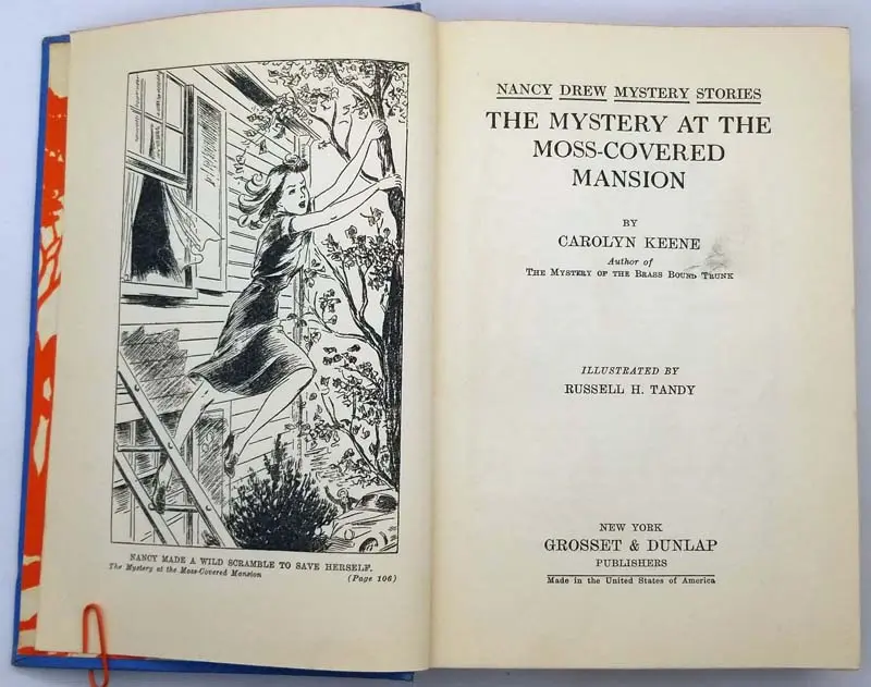 Nancy Drew - Mystery at the Moss-Covered Mansion 1941A-1 | 1st Edition Nancy Drew - Mystery at the Moss-Covered Mansion 1941 | 1st Edition