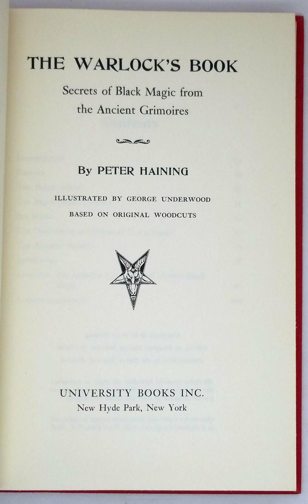 The Warlock's Book - Peter Haining [1976] | 1st Edition