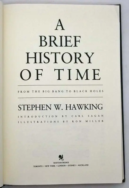 A Brief History of Time - Stephen Hawking 1988 | 1st Edition A Brief History of Time - Stephen Hawking 1988 | 1st Edition